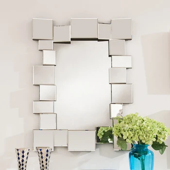 Nepravilna Dekor Ogledalo Bloki Nordijska Sodobnih Luksuznih Design Macrame Toaletno Ogledalo Nečimrnosti Povzetek Ustvarjalne Espejo Doma Pohištvo