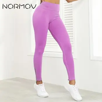 NORMOV Womens Fitnes Dokolenke Visoko Pasu Joga Hlače Hip Zadrgo Dihanje Joga Nogavice Vaja Hlače, Womens Fitnes Dokolenke
