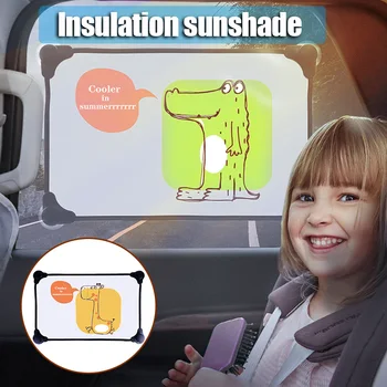 Nove Lepe Risanke Avto Sonce Odtenek Ustvarjalne Bedak Odtenek Zasloni UV Zaščita Toplotne Izolacije Zavesa za Najbolj Auto