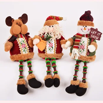 Novo Zložljive Božič Santa Claus/Snežaka Lutke Stoji Navidad Figur Okraski za novoletne jelke Otroci Darila Božič Igrače