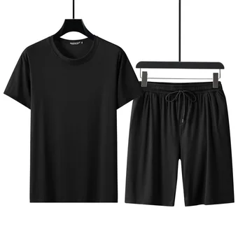 plus velikost 8XL 9XL 10XL 11XL 12XL kratka sleeved hlače, moška obleka hitro sušenje svoboden človek T-shirt obleko trenirka moški kompleti