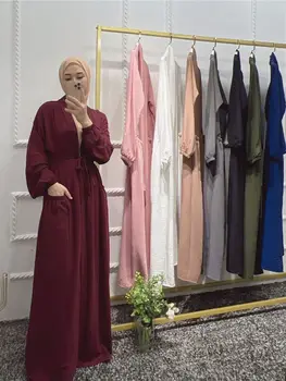 Ramadana Eid Kimono Femme Musulmane Tam Kaftan Muslimanskih Abaya Dubaj Turčija Islam Jopico Obleko Molitev Oblačil Žensk Niqab Haljo Arabe