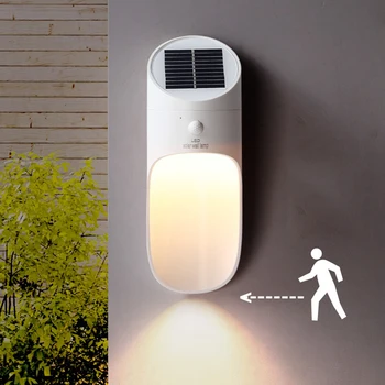 Senzor LED Solar Wall Lučka Vodotesen IP65 Zunanja Razsvetljava Poti Vrtno Ograjo Dekoracijo Stenskih Luči