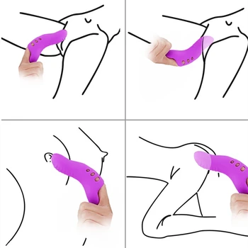 Silikonski Vibrator Prst Vibrator Lezbijke Klitorisa Masažo G-spot Stimulator Spolnih Igrač Za Ženske Ženski Masturbator Vagina Sex Shop