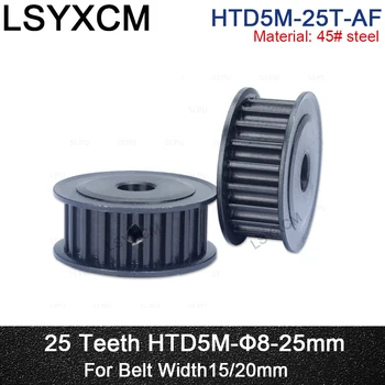Sinhroni škripec HTD5M 25 zob S45C jekla režo širine 16/21 industrijske prenos škripec AF / BF spot 25T časovni pas škripec
