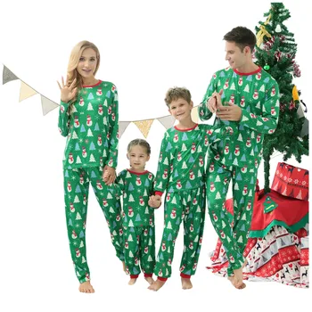 Ujemanje Družino Božični Pižamo Nastavite Moških Očka Tiskanja Bluzo Vrhovi In Hlače Homewear Družino Ujemanja Obleke Sleepwear Set