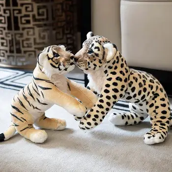 umetni živali tiger, lev, leopard, plišastih igrač, kjer so pogosti živali mehka lutka baby igrača darilo rojstni dan, Božič darilo b1800