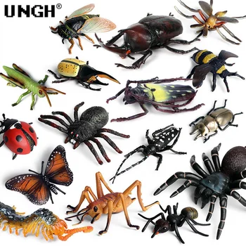 UNGH Halloween Dekoracijo Simulacije Insektov Pajek Metulj figuric Zbirka Spoznavanja Izobraževalne Igrače za Otroke