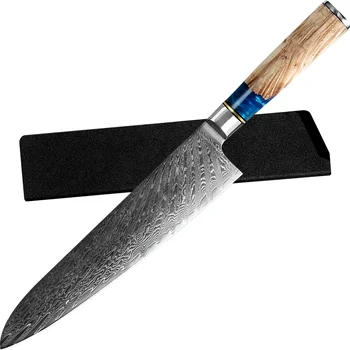 XYj Damask Jekla Kuhanje Nož VG-10 Jekla Kuhar Noži Kuhinjski Nož Za Rezino za Rezanje Mesa Goveje Rastlinsko Damask Nož