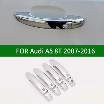 Za Audi A5 8T 2007-2016 chrome srebrna vrata avtomobila ročaj zajema trim z brez ključa 2008 2009 2010 2011 2012 2013 2014 2015