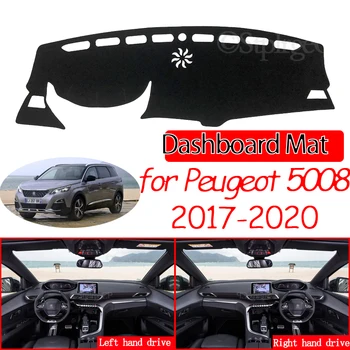 za Peugeot 5008 2017 2018 2019 2020 MK2 Anti-Slip Mat nadzorna plošča Pokrov Pad Dežnik Dashmat Anti-uv Zaščito Preprogo Dodatki
