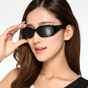Črna sončna Očala Anti-utrujenost Vision Care Microporous Očala Oči Uresničevanje Vid Izboljša Anti-kratkovidnost Unisex Očala